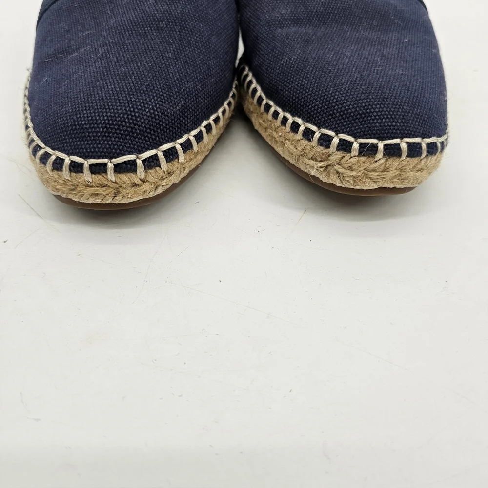 Lucky Brand Navy Canvas Espadrille Slingback Flats